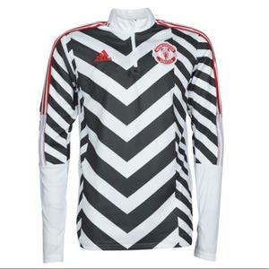 MANCHESTER UNITED Adidas White Tiro AEROREADY Track Jacket - 2XL - NWT